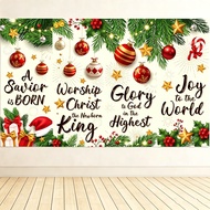 Christmas Church Party Banner Photography Backdrop Christian Banner Religious Xmas Church Banner for