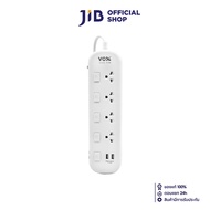 PLUG (ปลั๊กไฟ) VOX 4 SOCKET 5 SWITCH 2 USB CITY LIFE 16A 3500W (CTA-452) 3M