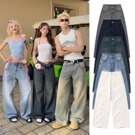 AB HOUSE - Washed straight-leg jeans for men and women