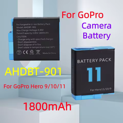 Battery 1800mAh For GoPro Sports Camera Hero 11 Hero 10 Battery or Charger For GoPro Hero 9 Hero10 1