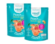 Equal Glow Peach flavor Beaute+ Instant drink อิควล โกลว์ รสพีช บูเต้ 150g. (10 sticks) 2แพค