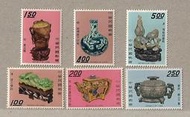 198【專56特56】58年『古物郵票(後十八寶)』6全 中品 原膠品相如圖