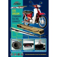 Apido Exhaust EX5/C70/Kriss 100/Kriss 110/Wave 100/Wave 100R/Dream 110/W110S/W110 DX Big Bore W100/W
