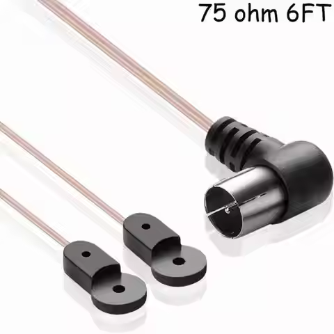 2m 75Ohm FM Radio Antenna Indoor Stereo Receiver Antenna + PAL to F Adapter for Sony Pioneer Onkyo J