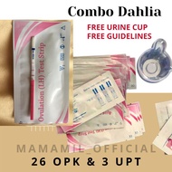 [FREE SHIPPING] OVULATION TEST | OPK COMBO DAHLIA  [ 26 OPK strip & 3 UPT strip ]