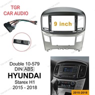 frame head unit android 9 inch hyundai h1 2016 up
