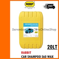 RABBIT SHAMPOO 60 WAX - 20Lt - NANO CarWash Shampoo 20L / Car Shampoo Wash & Shine PH Balance 20KG /