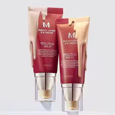 Original Korean MISSHA M Perfect Cover BB Cream 50ml + ESPOIR Silicone Sponge Moisturizing Foundatio