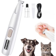 Electric Pet Hair Trimmer Set，Pet Paw Hair Trimmer，Cordless Silent Dog Hair Trimmer，Belt LED Lamp，Pe