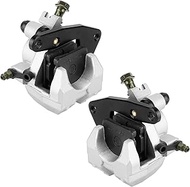 Front Brake Calipers & Pads for Yamaha Banshee 350 1990-2006, Grizzly 350 400 450 2007-2014, Big Bea