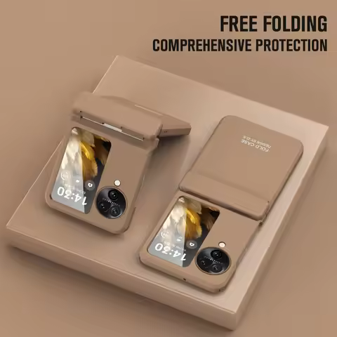 Luxury Foldable Shockproof Skin Feel Plain For Oppo Find N2 Flip Cover Fashion for Oppo Find N2 N3 F