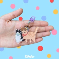 Rockyjelly-Keychain Triple cats/6cm