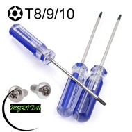 MARITA1 T8/9/10 Screwdriver, Silver+Blue T8/9/10 Tamper Proof Screwdriver, Portable Steel Central Ho