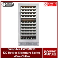 EuropAce EWC 8121S 120 Bottles Signature Series Wine Cooler Wine Chiller with Twin Cooling. 1 Year Warranty. Safety Mark Approved. Local SG Stock.