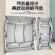 Foldable Outdoor Night Market Stainless Steel Dining Table Portable Eating Large Gear Square Househo