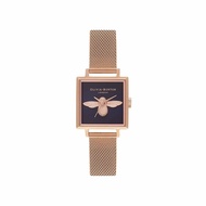 Olivia Burton 3D Bee Women's Watch Ionic Plated Rose Gold Steel Strap - Bee Dial OB16AM96MY