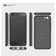 Vivo Y71 SoftCase Carbon Rugged Fiber Hybrid Casing Cover Vivo Y71 Soft Case