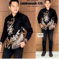 KEMEJA Sale!!!!.. [AJINEBUSONO] Men's Batik Shirt Long Sleeve Exclusive Batik Shirt For Men Office Work Batik Stretch 1002