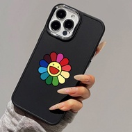 Case for iPhone 7plus 8 7 8plus 6plus 14 15 X XR XS MAX 12Promax 12 13Promax 15Promax 11 11Promax14Promax 13Colorful Smiley Flower Metal Photo Frame Shockproof Soft Protective Case