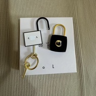 Perfume Points Gift Cute Black White Small Lock Travel Padlock Dormitory Bag Key Lock Money-Saving L