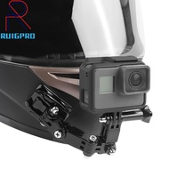 Gopro 12  Accessories 4 Ways Turntable Button Mount GoPro Hero 9 8 SJCAM SJ4000 EKEN H9 Motorcycle Helmet Chin Bracket Arm