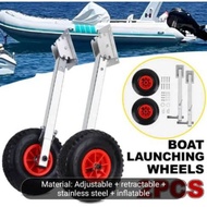 Inflatable boat wheel (ib) heavy duty,ketinggian boleh laras (stainless steel)