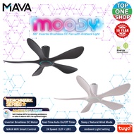 MAVA MOODY 56 Inches DC Motor 9R+9F Speed Wifi Smart Control 5 Blades 3C LED RGB Ambient Light Wifi 