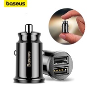 Baseus Mini Dual USB Car Charger Adapter for Mobile Phone Tablet GPS Car Accessories (3.1A)