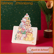 Behoo 10Pcs Christmas Greeting Card Kids Mini Christmas Blessing Greeting Cards Envelope New Year Postcard Gift Card Xmas Party