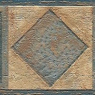 Dundee Deco DDAZBD9434 Peel and Stick Wallpaper Border - Geometric Blue Brown Shapes Wall Border Ret