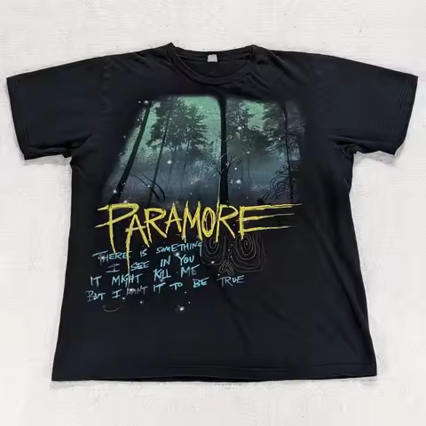 Heavyweight Informal New Arrival Vintage Funny Anime Hot Sale Clothes Rare Paramore Decode Song Lyri