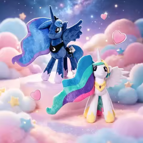 My Little Pony Prototype Plush Set-Princess Celestia & Princess Luna Soft Stuffed Dolls,Royal Alicor