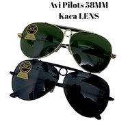 Aviator Vintage Retro Sunglasses Kacamata Aviator Lens Kaca