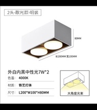 全新 盒仔燈 2個 4000K