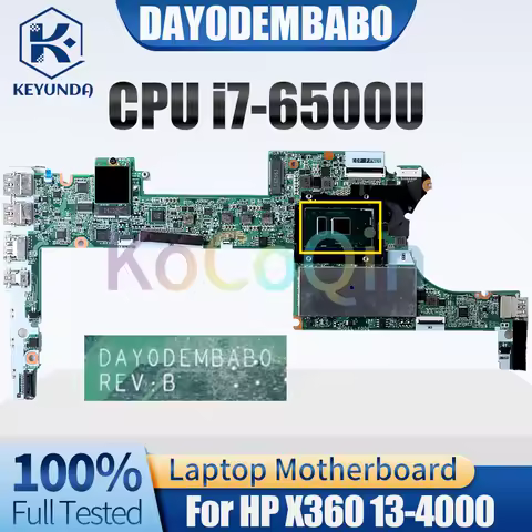 For HP Spectre X360 13-4000 Notebook Mainboard DAY0DEMBAB0 SR2EZ i7-6500U Laptop Motherboard 100% Te