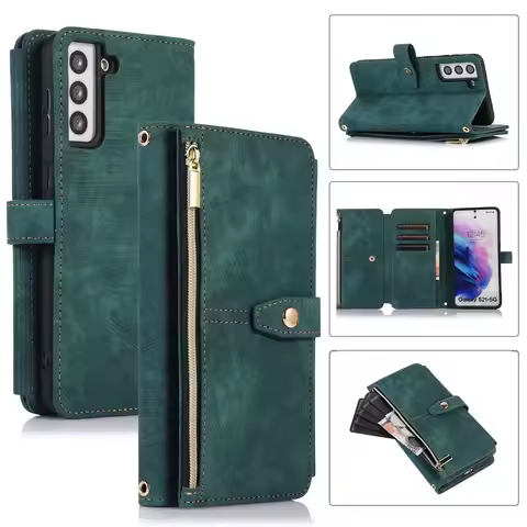 A57 A37 A27 A56 A36 5G Zipper Leather Wallet Funda For Samsung Galaxy A07 A17 A27 A37 A57 A06 A16 A2