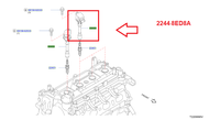 คอลย์จุดระเบิด NISSAN TEANA J32  C11J32THR MR 22448-ED80A (อะไหล่แท้ NISSAN)