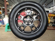 แม็กโตโยต้า ขอบ17 สีเดิมป้ายแดง พร้อมยางบริสโตน 215 55 17 ปี24 ใส่ revo vigo camry innova5 รู 114