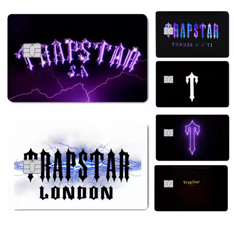 T-Trapstar London Game Film Cover Sticker Case For Small Chip Credit Debit Card Front Side 1 Set Of 