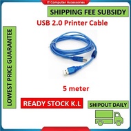 5M High Speed USB 2.0 Printer Cable for Canon / Epson / HP Printer