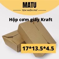 Kraft rice box, waterproof food paper box