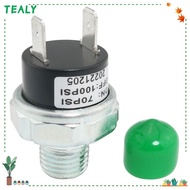 TEALY Air Pressure Switch, Silver 24V 12V Pressure Air Compressor, 100000 recyclable times 70-100 PSI 1/4" NPT Male Thread Pressure Switch Air box