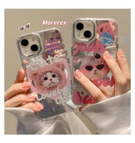 Good case 🔥ส่งจากไทยใน24ชม.🔥เคสไอโฟน11/12/13/14 Pro max เคสน่ารัก Cute Cats Mirror Case เข้ากันได้สำหรับ เคสไอโฟน เคสไอโฟน11 เคส iphone 11 Cute Case For iPhone 11,12,13,14PM