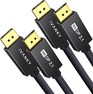 IVANKY VESA Certified DisplayPort Cable 1.4, 8K DP Cable(8K@60Hz, 4K@144Hz, 1080P@240Hz) HBR3 Support 32.4Gbps, HDCP 2.2, HDR, Braided Display Port for TV, Gaming Monitor, Graphics, PC, Laptop-1.5ft