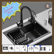 NANO Sink Bowl 304 Stainless Steel Kitchen Single Bowl Basin Sink