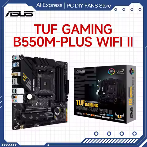 ASUS TUF GAMING B550M-PLUS WIFI II New B550 AMD Gaming Motherboard Socket AM4 Wi-Fi 6 DDR4 M-ATX 24.