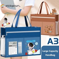 ELDGEAN A3 Tutorial Bag, Plus Size Canvas Canvas Art Bag,  Six-Layer Zipper Design A3 File Bag Stude