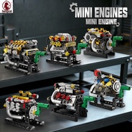 Creative Mini Engine Building Block Toy – 2/3/4/6/8-Cylinder Engine Educational Assembly Toy