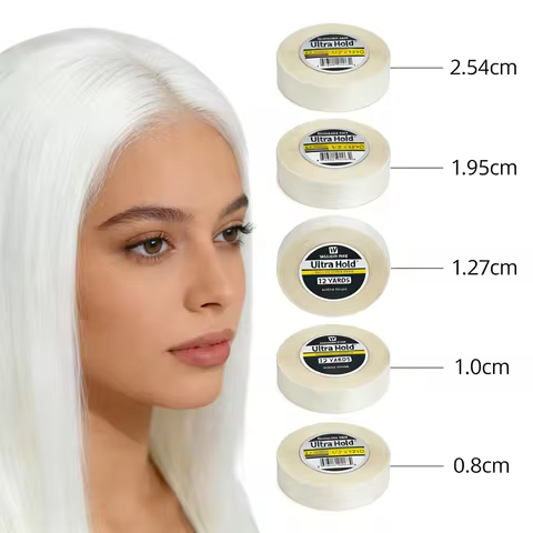 All with box 0.8/1.95/2.54cm Width White Ultra Hold Tape Double side tape lace front tape hair tape 