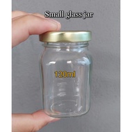 120ml Square Glass Jar/Small Glass Balang/Best Glass Jar Glass Bottle/wedding door (Earloop)/Bird Sarangongga
